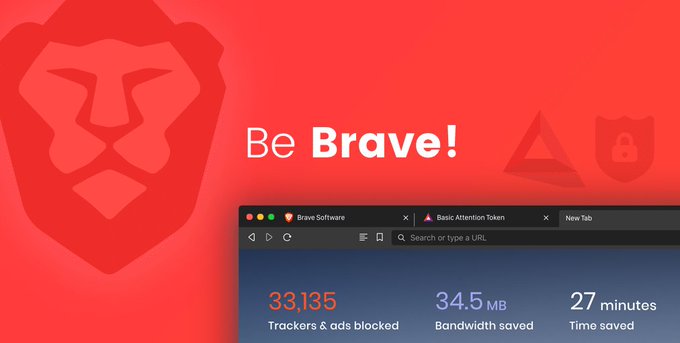 brave browser banner