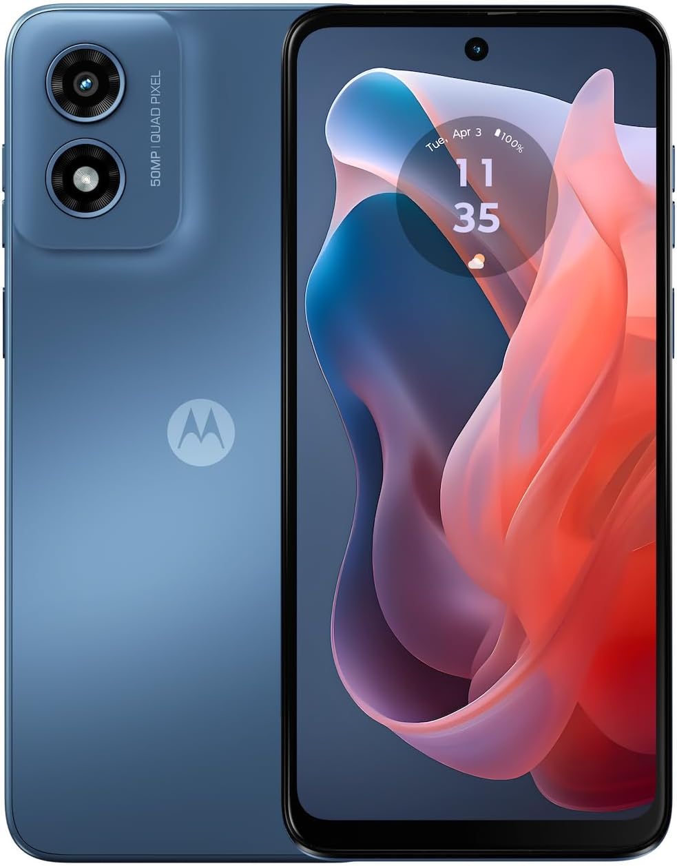 Motorola moto g play 2024 front and rear view